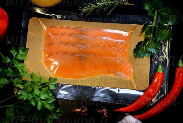 Семга нарезка ссол в вакууме 100грамм