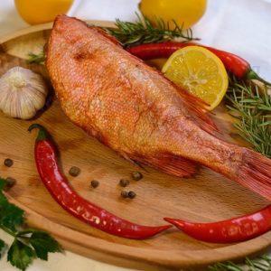 Окунь без головы горячего копчения 1 кг